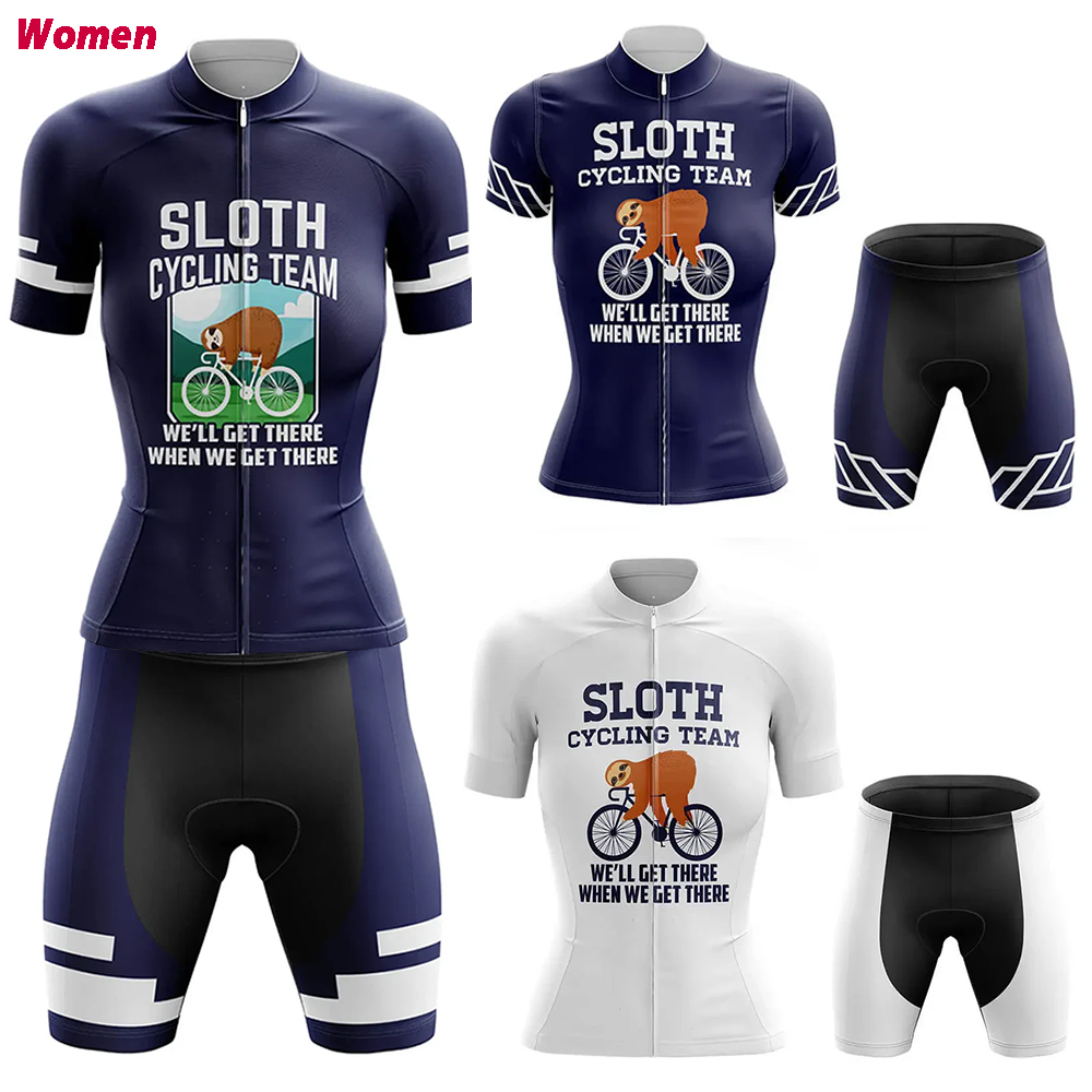 Mountain Biking Outfits Women - Preguiça ciclismo poliéster roupas de ciclismo