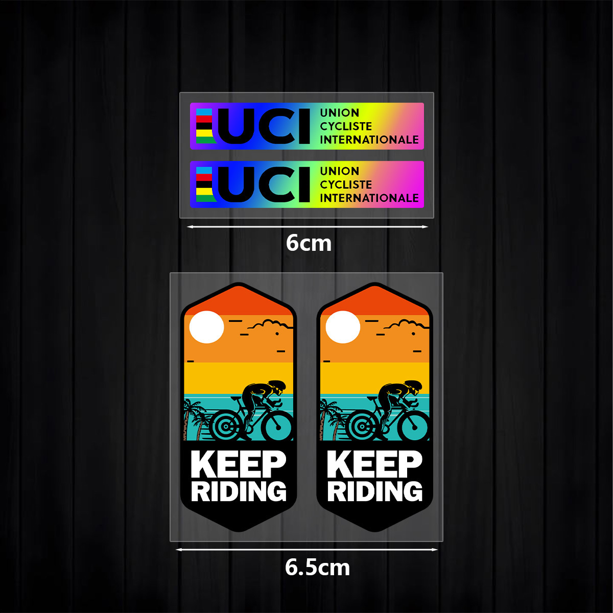 Mountain Biking Uci - Conjunto de Adesivos UCI Keep Riding
