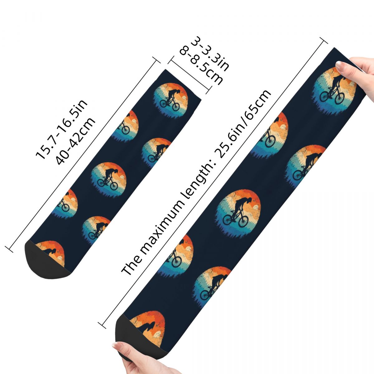 Engraçado louco meias para hom - Mountain Biking Socks avaliação e preço