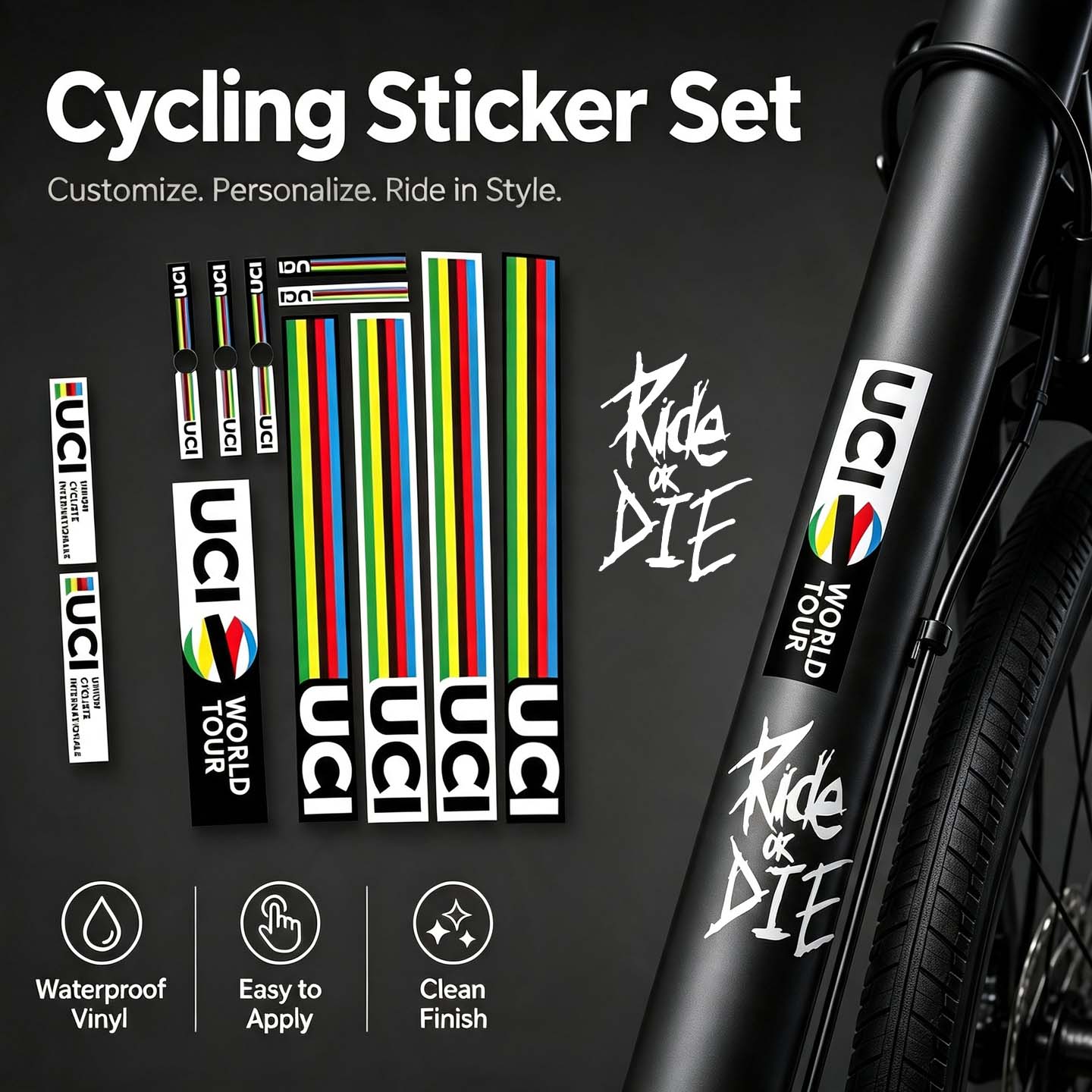 Conjunto de Adesivos Decorativ - Mountain Biking Uci avaliação e preço