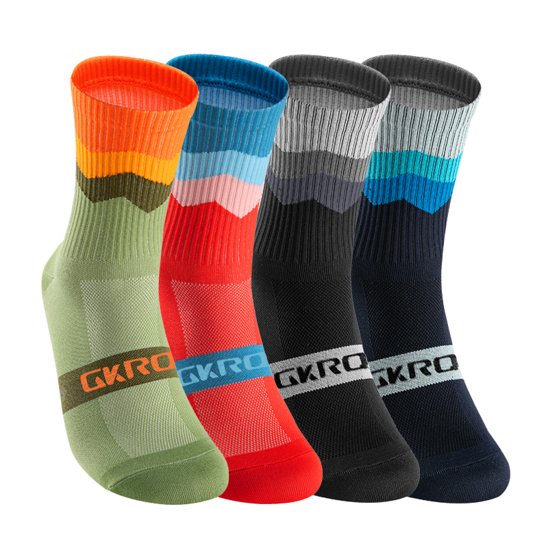Gkq 4 pares meias de bicicleta - Mountain Biking Socks avaliação e preço
