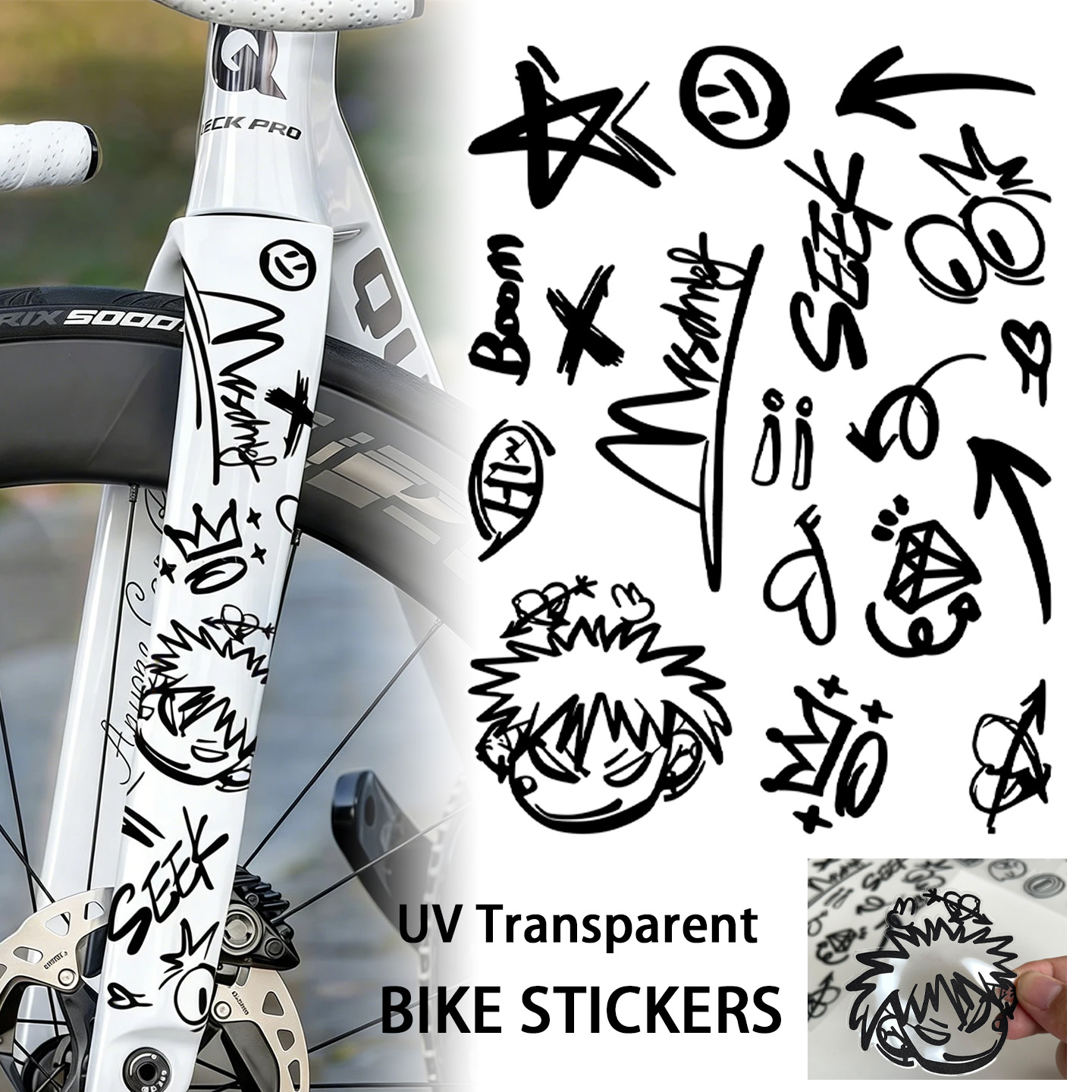 Adesivos Transparentes UV para - Mountain Biking Helmet avaliação e preço